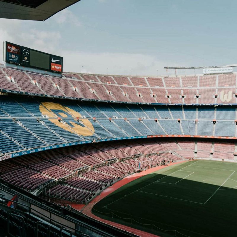 Stadium scoreboard in a large sports stadium